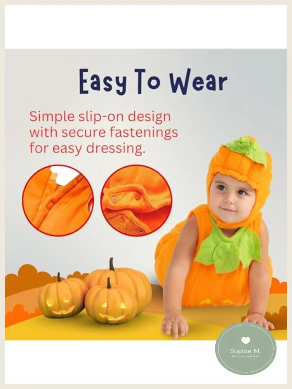 Baby Pumpkin Halloween Costume Toddler Jack-O-Lantern Bubble Tunic Hooded